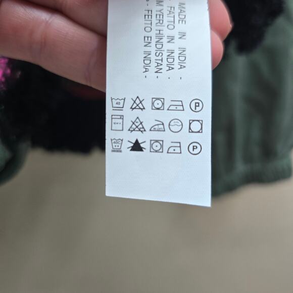 Zara Trf Collection Embroidered Back Tassel Fringe Jacket Olive Green Size Small - Picture 7 of 7